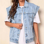 Emma | Gilet en Jean Oversized Tendance Effortless