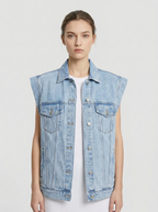 Emma | Gilet en Jean Oversized Tendance Effortless