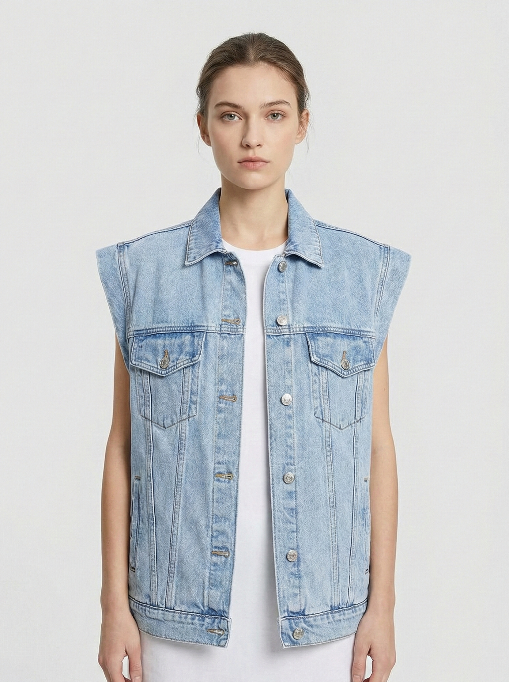 Emma | Gilet en Jean Oversized Tendance Effortless