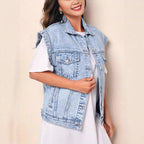 Emma | Gilet en Jean Oversized Tendance Effortless