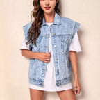 Emma | Gilet en Jean Oversized Tendance Effortless