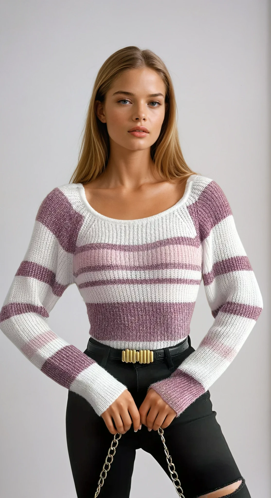 Camille | Pull Slim Fit à Rayures Tendance Effortless