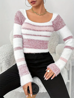 Camille | Pull Slim Fit à Rayures Tendance Effortless