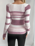 Camille | Pull Slim Fit à Rayures Tendance Effortless