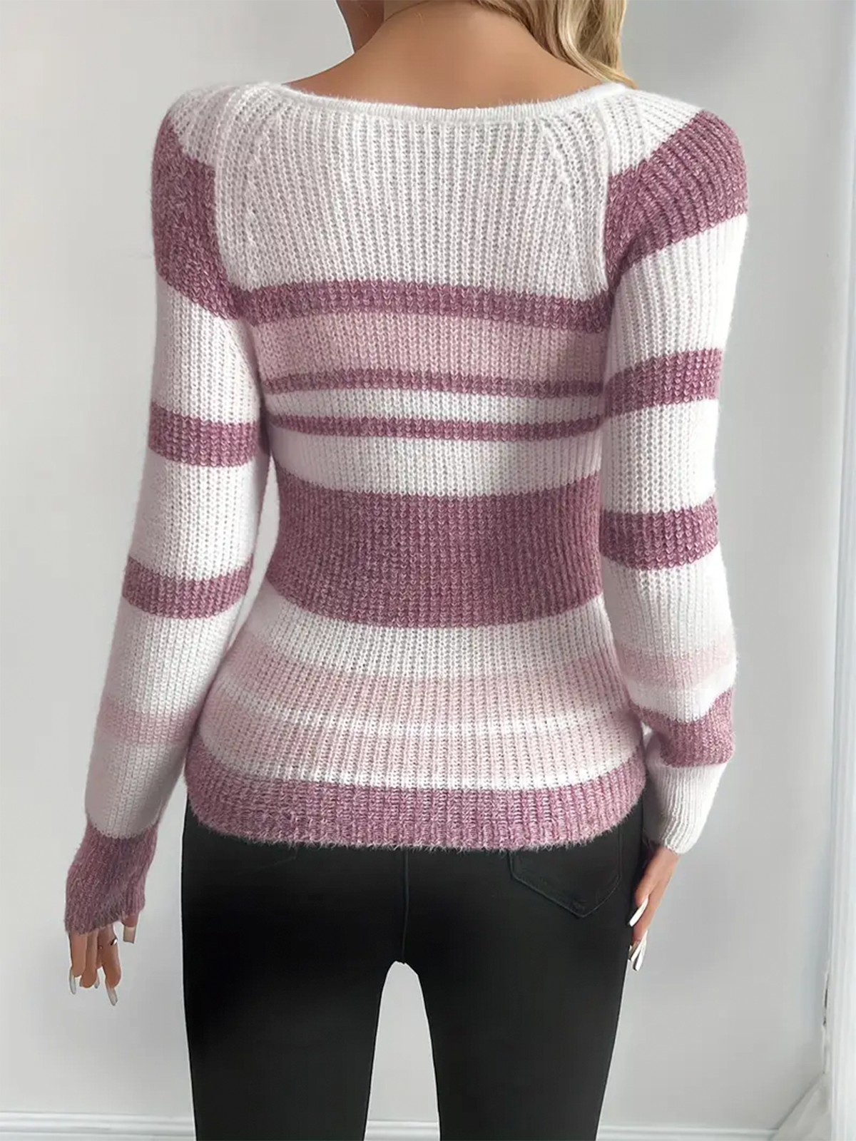 Camille | Pull Slim Fit à Rayures Tendance Effortless