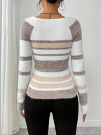 Camille | Pull Slim Fit à Rayures Tendance Effortless