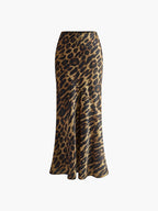 Jupe Maxi Imprimé Léopard Tendance pour Printemps