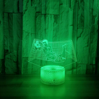 Foot Lampe LED 3D Illusion - Veilleuse - avec Télécommande