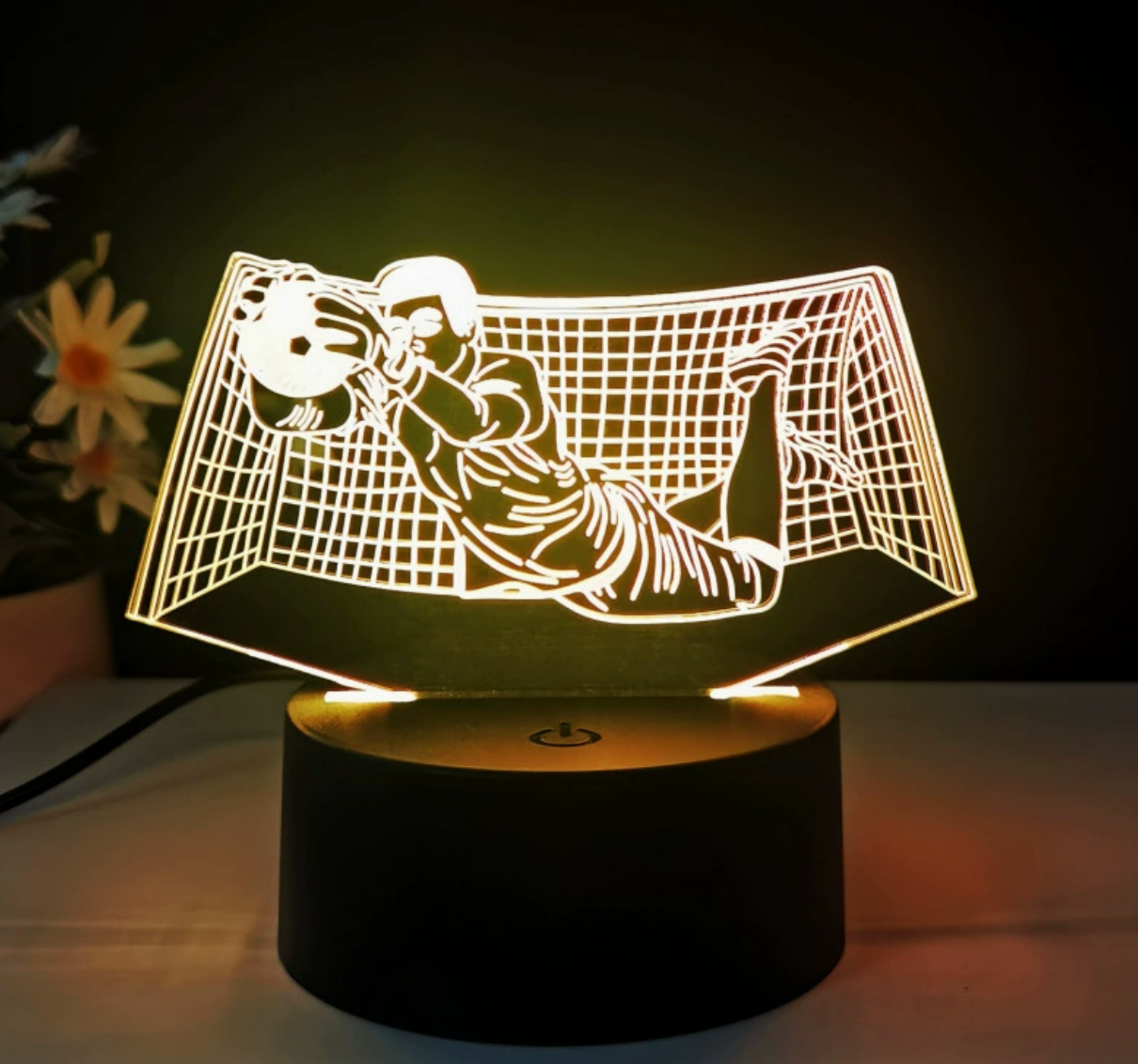 Foot Lampe LED 3D Illusion - Veilleuse - avec Télécommande