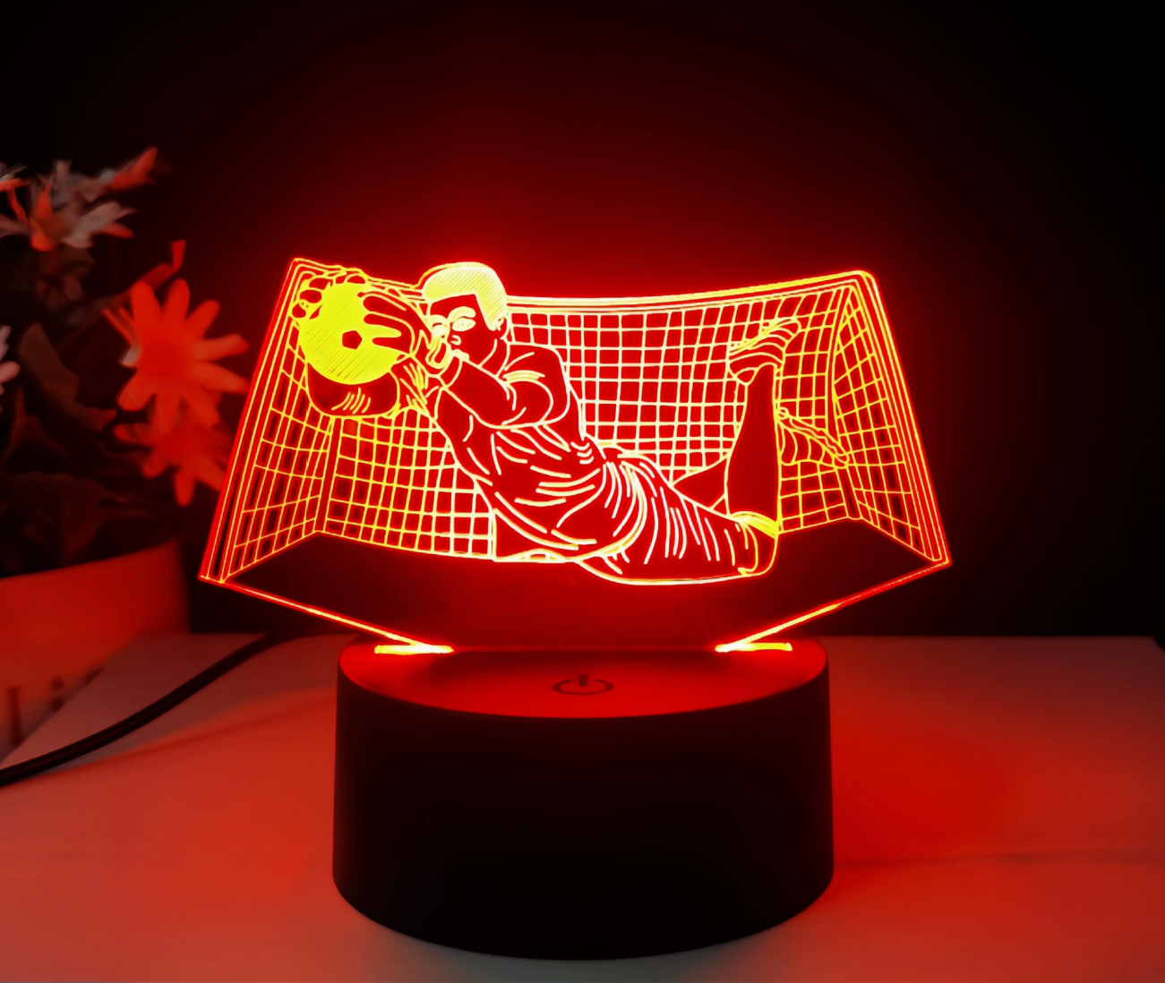Foot Lampe LED 3D Illusion - Veilleuse - avec Télécommande
