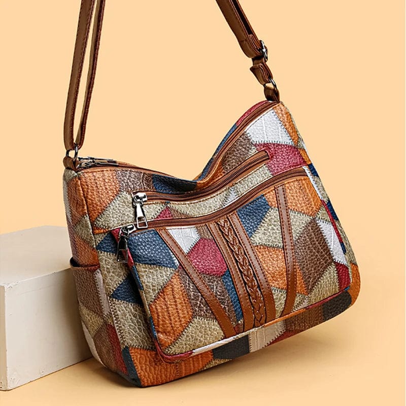 Marbella™ | Sac en cuir patchwork bohème