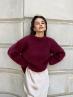Camille | Pull en Mohair Tendance Printanier Élégant