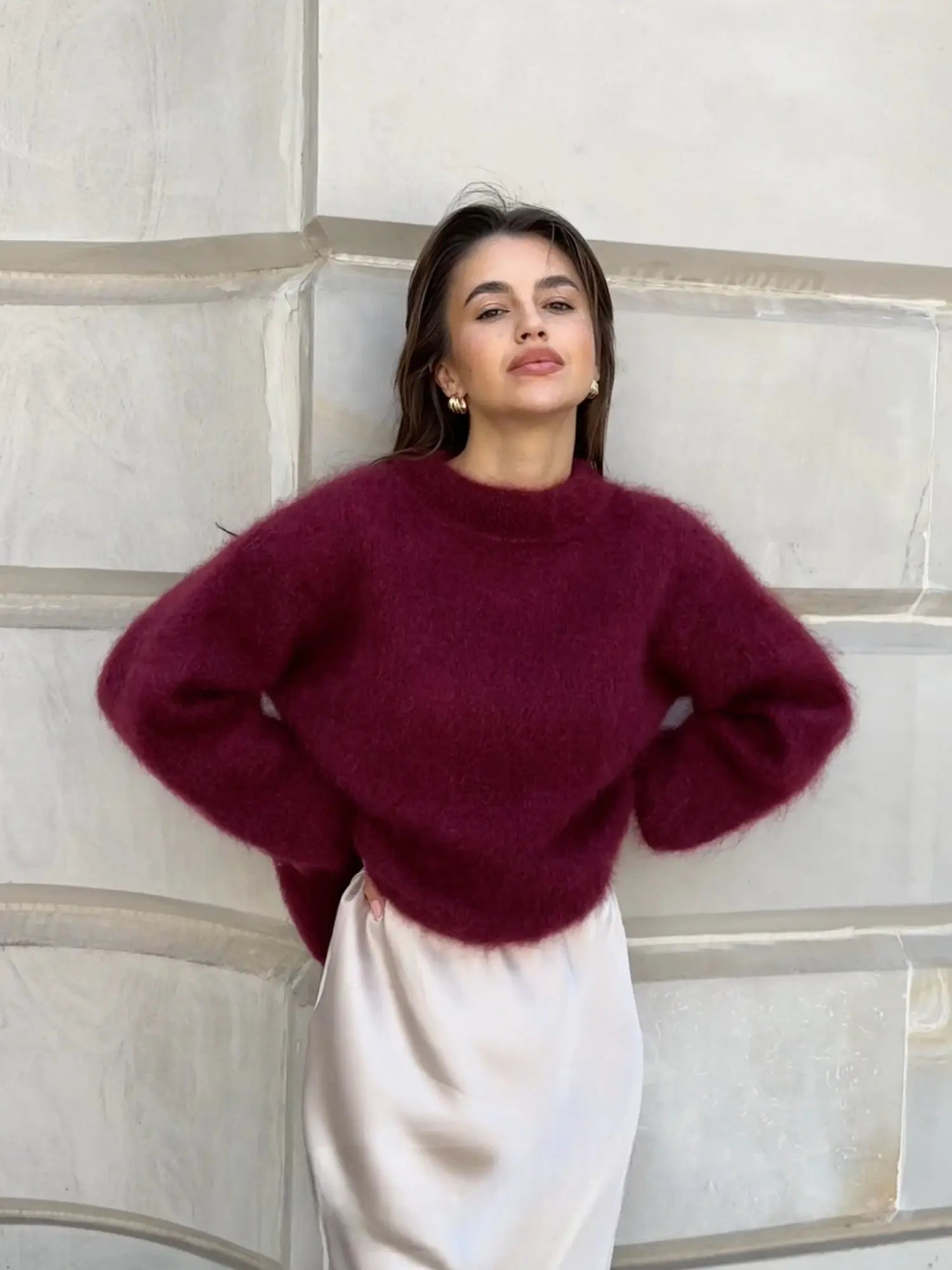 Camille | Pull en Mohair Tendance Printanier Élégant