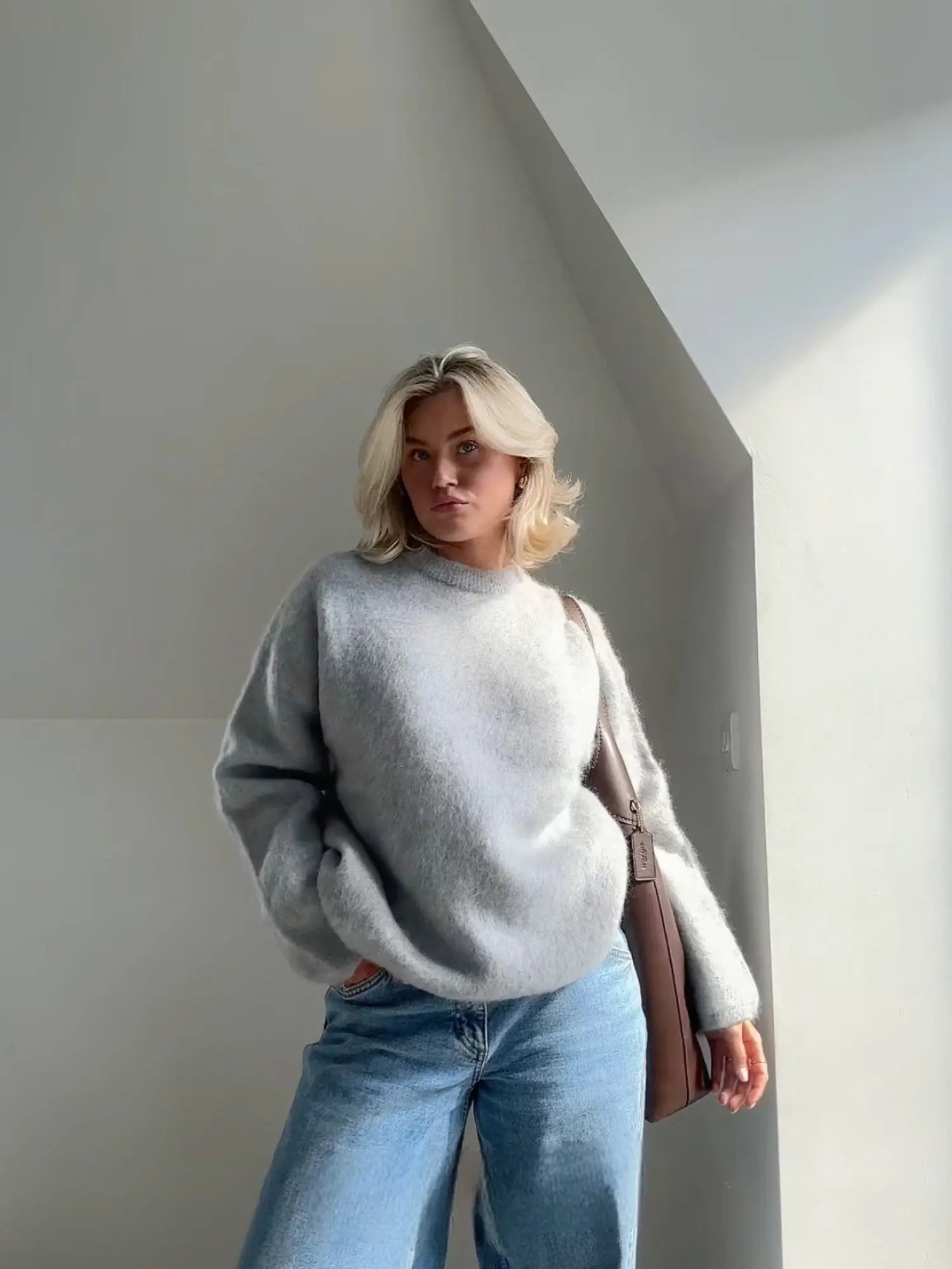 Camille | Pull en Mohair Tendance Printanier Élégant