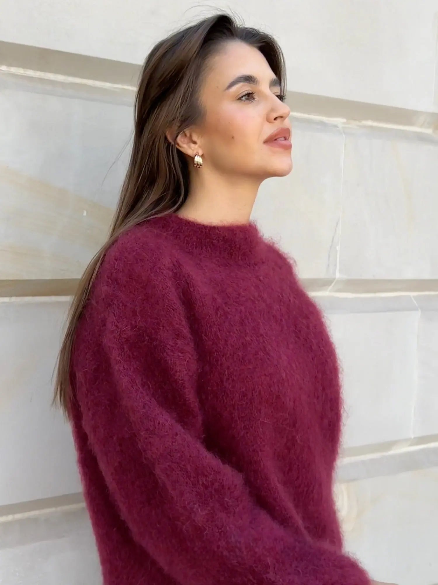 Camille | Pull en Mohair Tendance Printanier Élégant