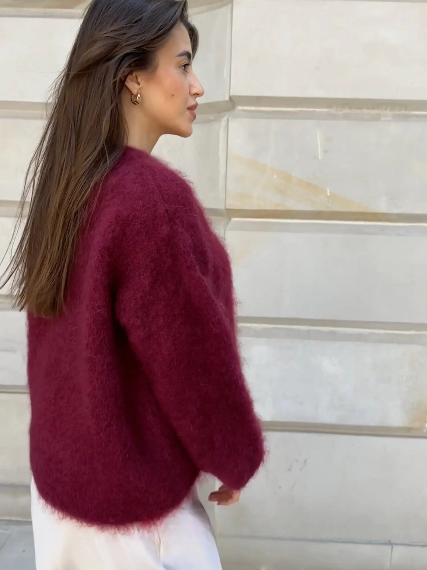 Camille | Pull en Mohair Tendance Printanier Élégant