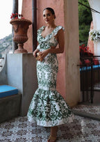 Camille | Robe Maxi d'Été en Coton Brodé Tendance Élégant