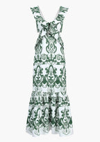 Camille | Robe Maxi d'Été en Coton Brodé Tendance Élégant