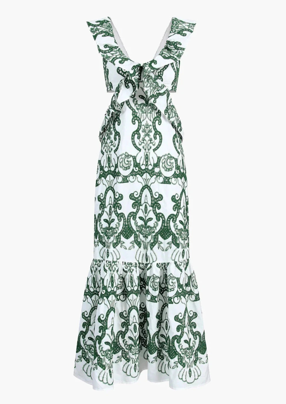 Camille | Robe Maxi d'Été en Coton Brodé Tendance Élégant