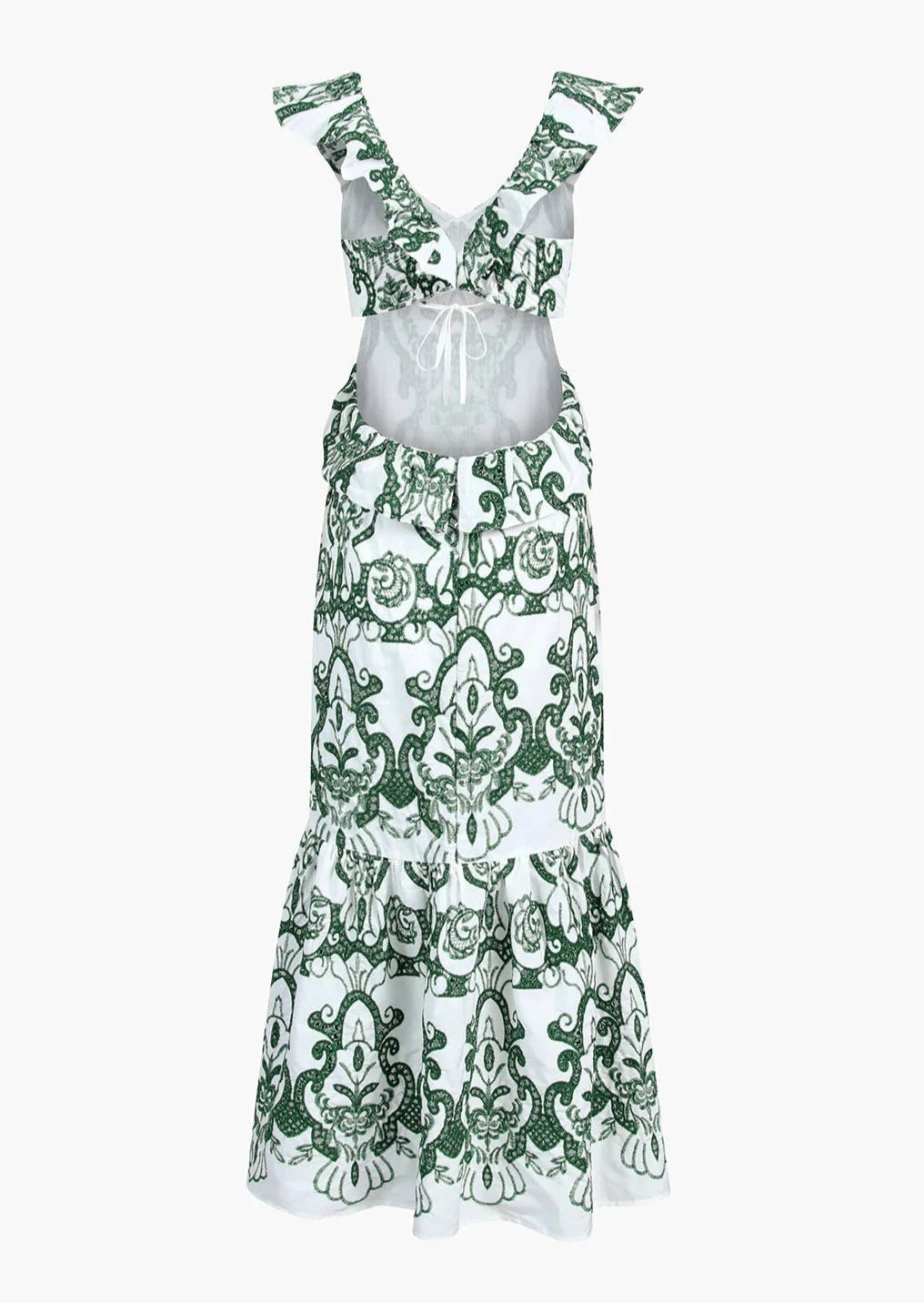 Camille | Robe Maxi d'Été en Coton Brodé Tendance Élégant
