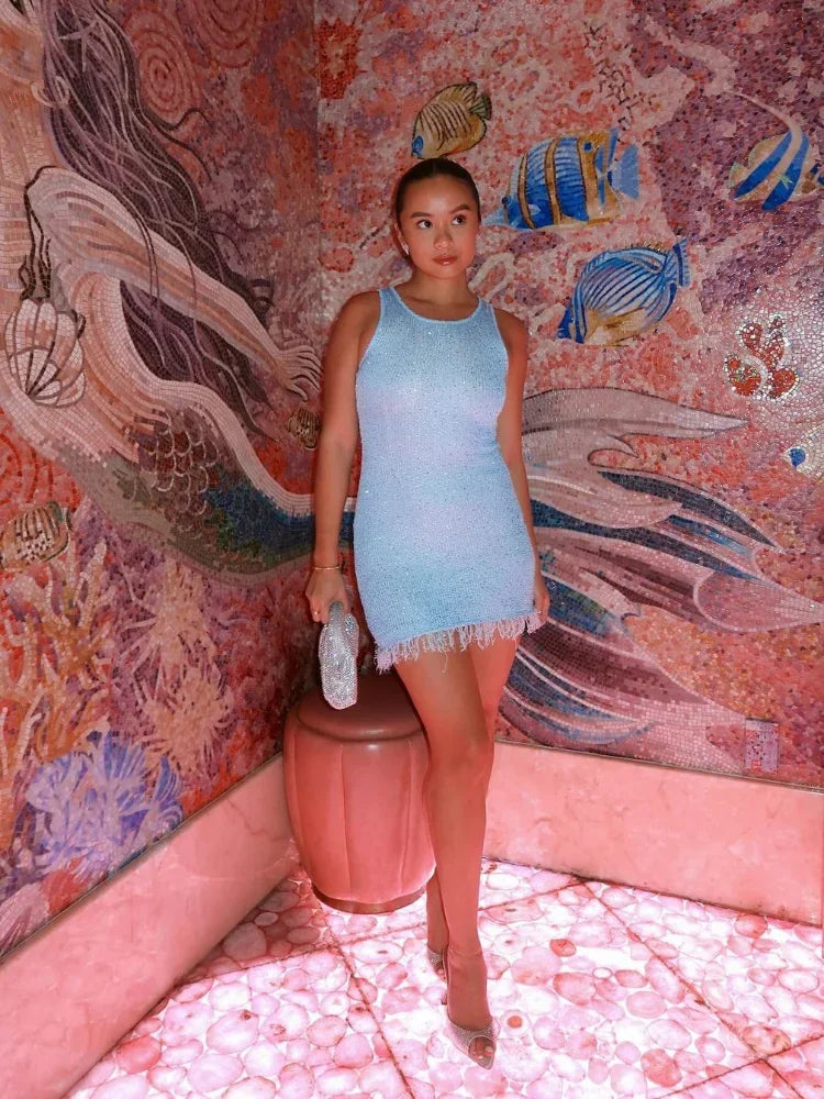 Élodie | Robe de Cocktail Mini Starlight Tendance Élégant