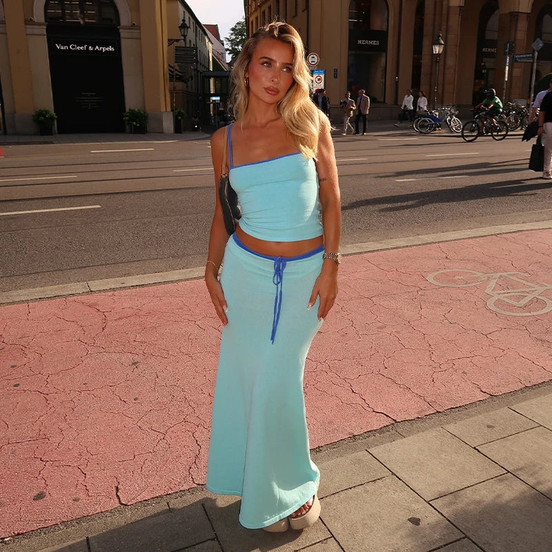 Claire | Ensemble Crop Top et Jupe Tendance Effortless