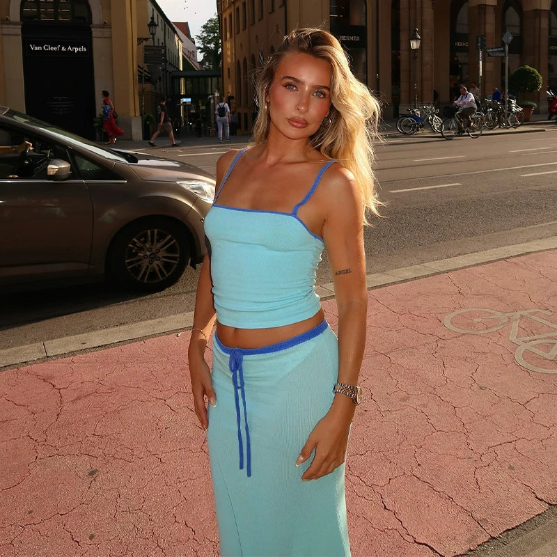 Claire | Ensemble Crop Top et Jupe Tendance Effortless