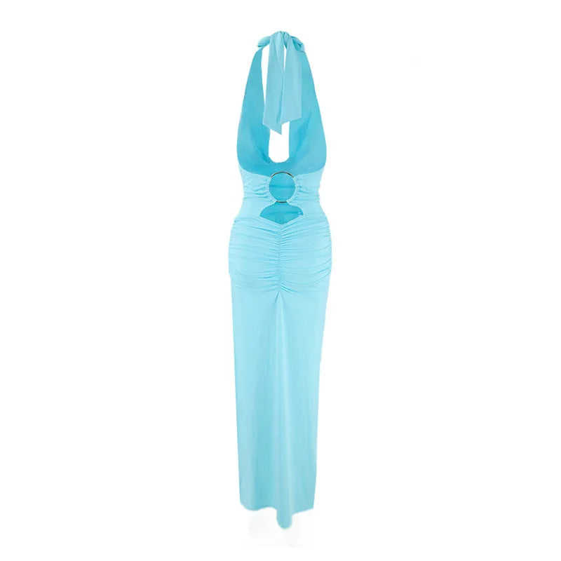 Claire | Robe Maxi Dos Nu Halter Tendance Élégant