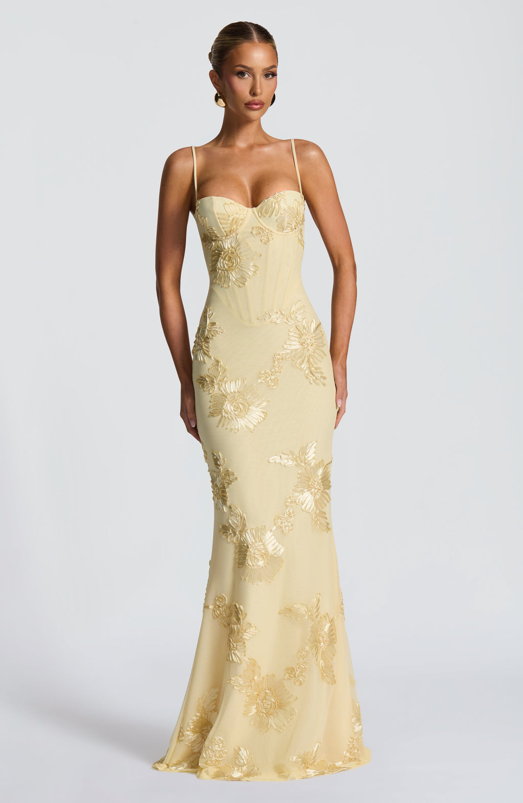 Camille | Robe Maxi Corset Florale Tendance Élégante