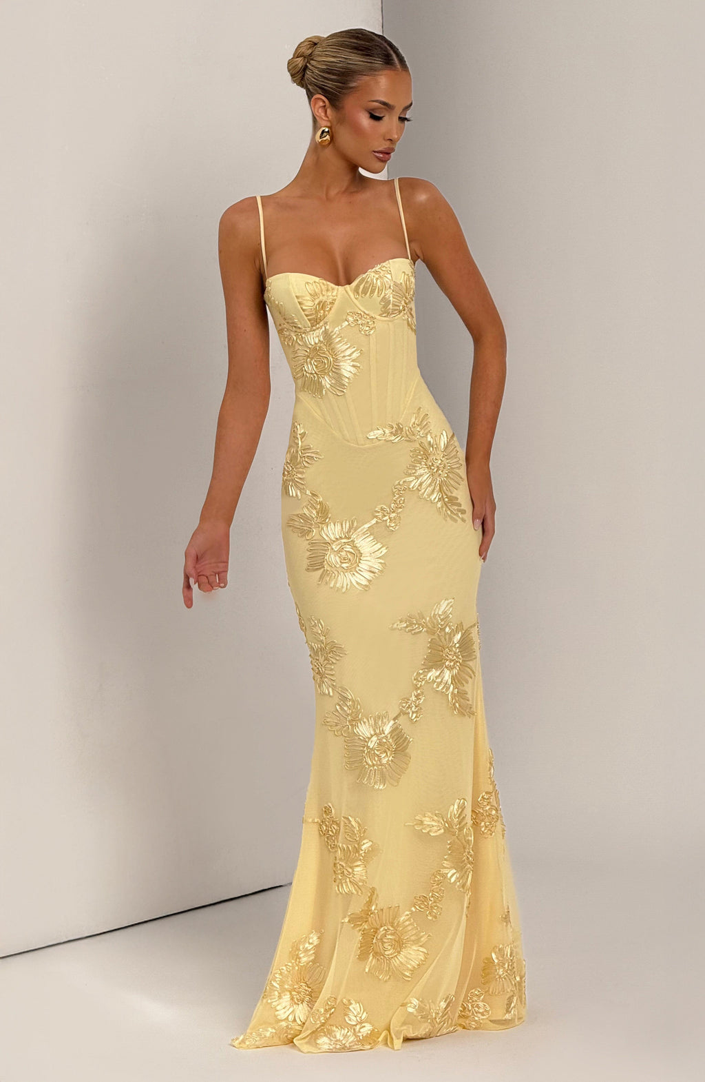 Camille | Robe Maxi Corset Florale Tendance Élégante