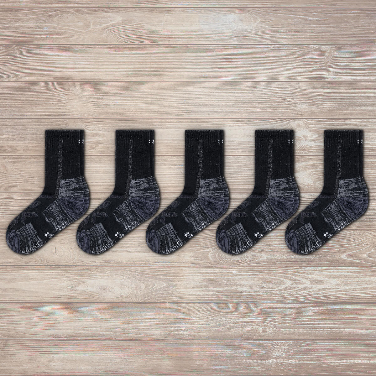 Randonnée - Noir (Pack de 5 Paires)