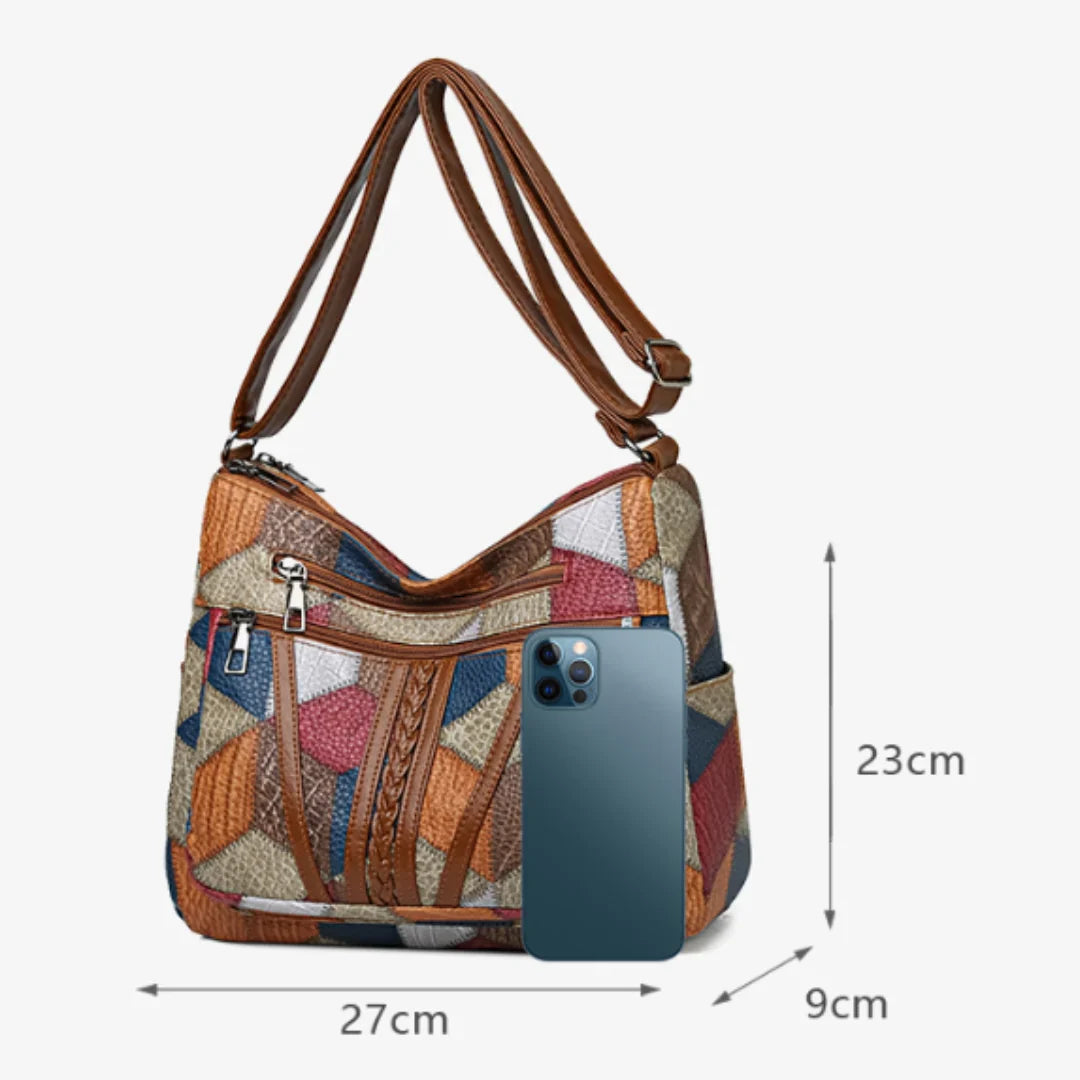 Marbella™ | Sac en cuir patchwork bohème