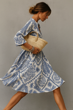 Camille | Robe Midi d'Été Boho Tendance Élégant