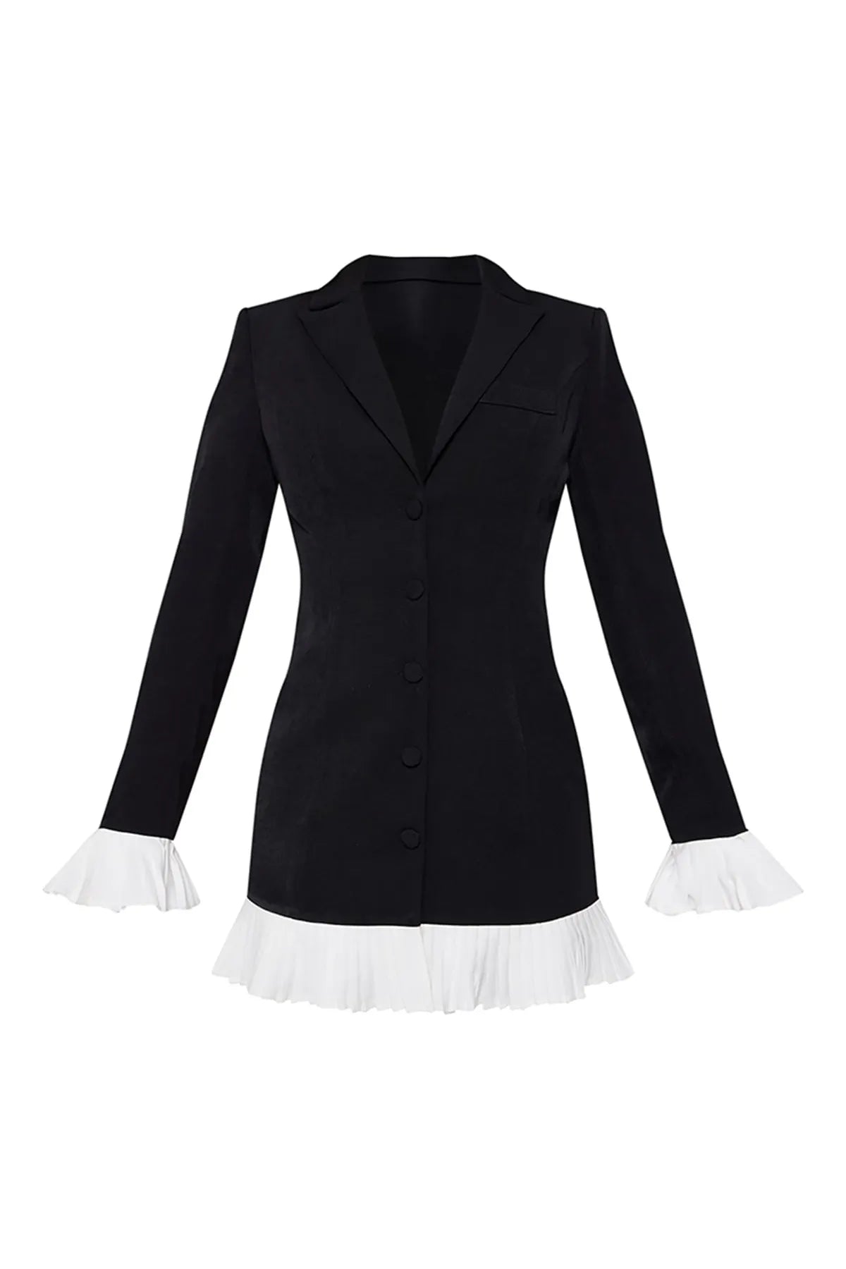 Claire | Robe Mini Plissée Col V Tendance Éclatante