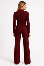 Combinaison V encolure Tendance et Jambes Larges