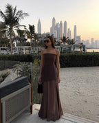 Valerie | Robe Maxi Asymétrique Tendance Printanier