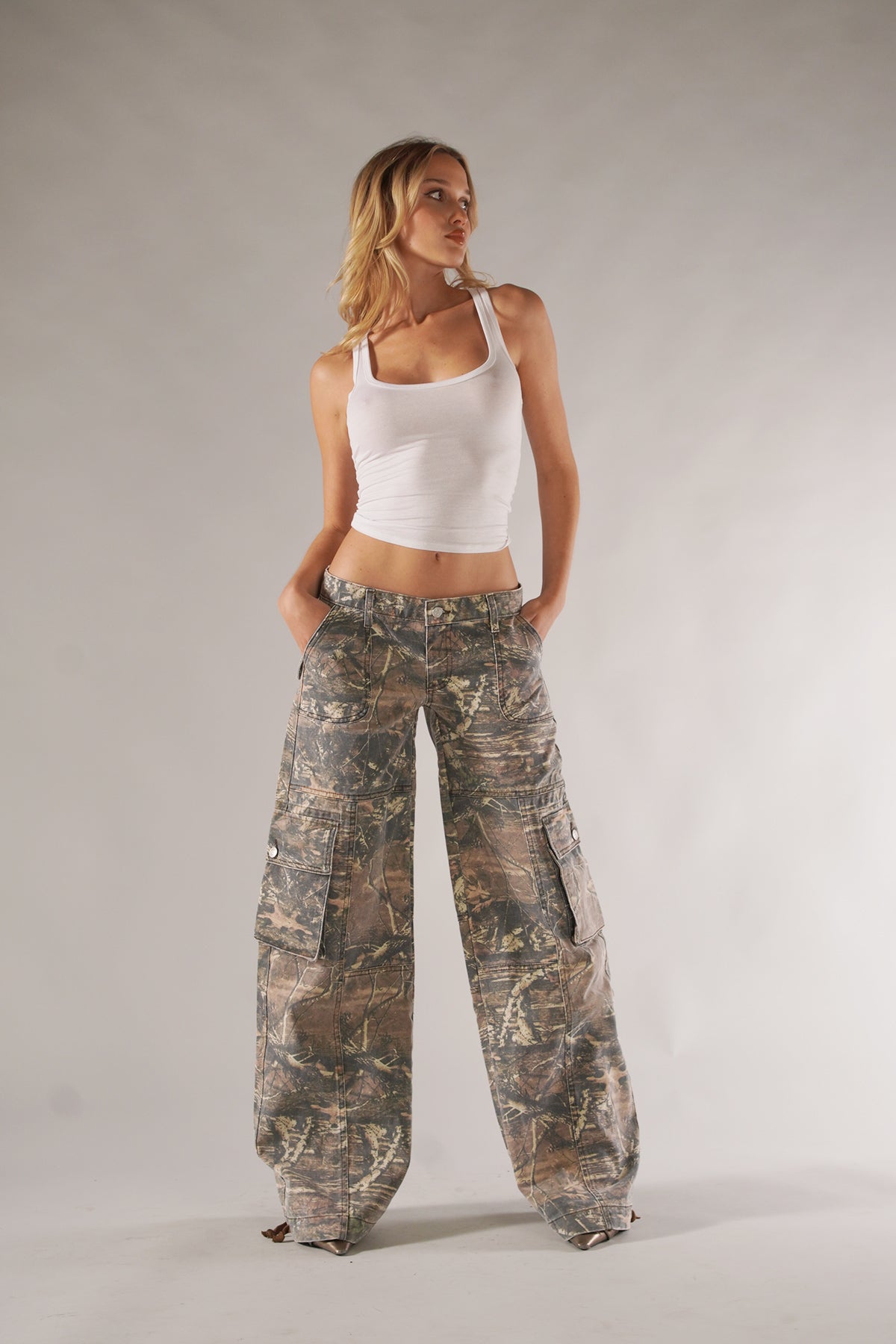 Pantalons Cargo Camouflage Tendance avec Poches