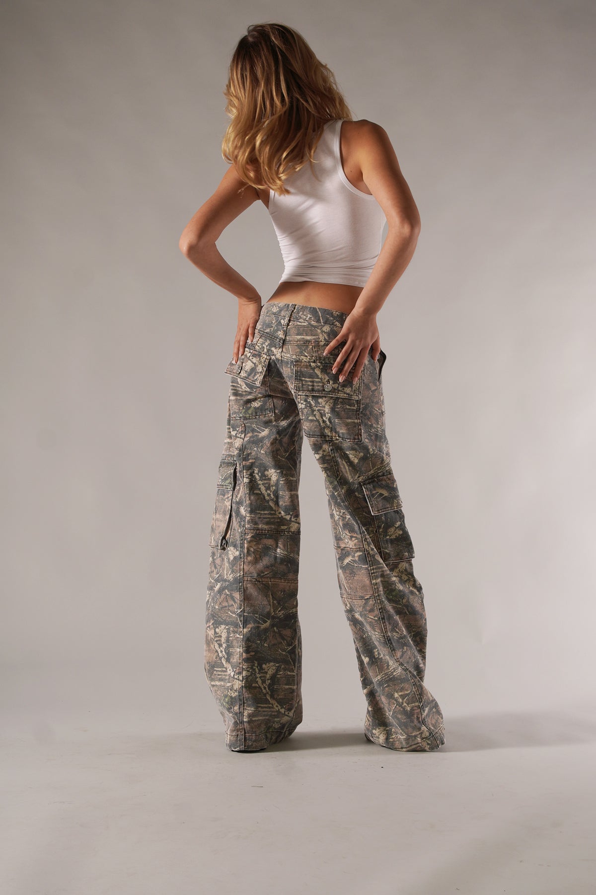 Pantalon Cargo Camouflage Tendance avec Poches