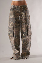Pantalon Cargo Camouflage Tendance avec Poches