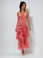 Léa | Robe Midi d'Été à Volants Tendance Élégant