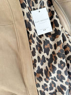 Veste taupe effet daim - Lou
