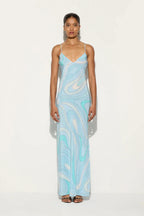 Emma | Robe Maxi Fendue Tendance Printanière Élégante