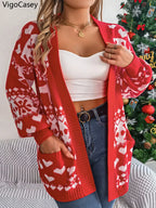 Camille | Cardigan de Noël Tendance Printanier Élégant