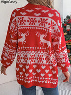 Camille | Cardigan de Noël Tendance Printanier Élégant