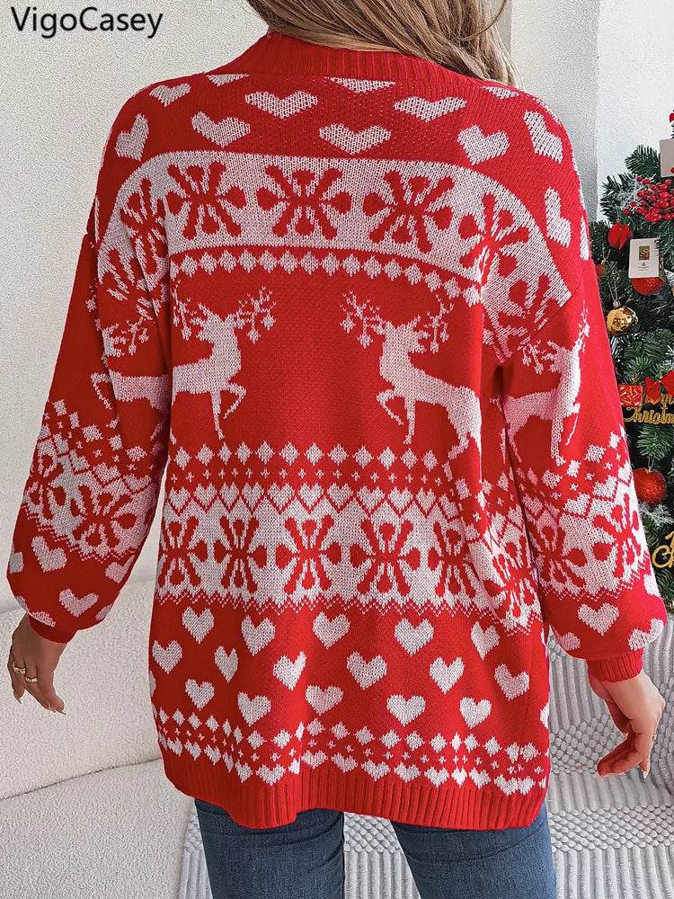 Camille | Cardigan de Noël Tendance Printanier Élégant