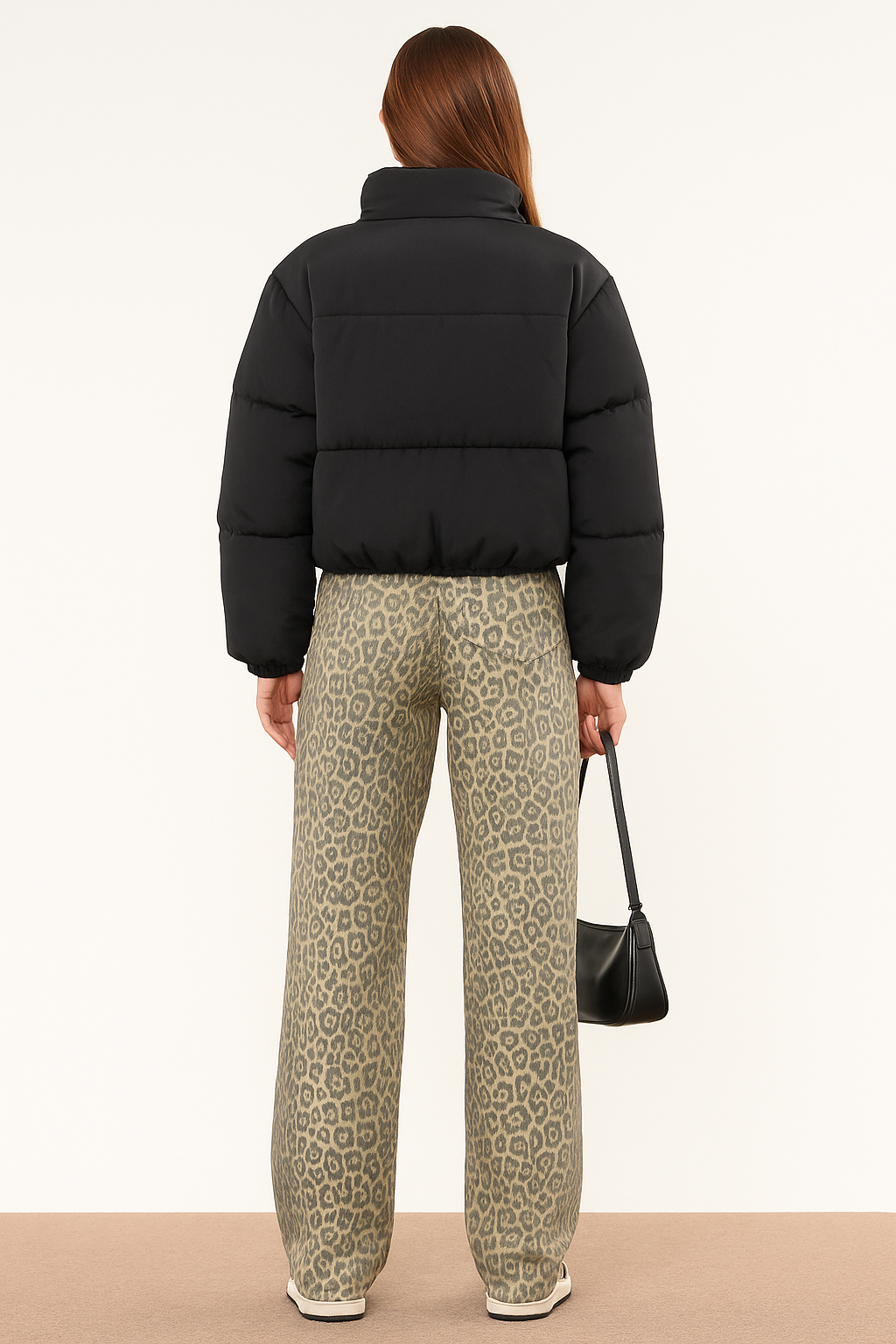 Jean Vintage Imprimé Léopard Tendance Printemps