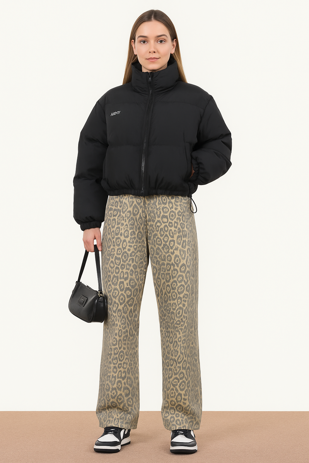 Jean Vintage Imprimé Léopard Tendance Printemps