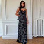 Camille | Robe Maxi V-Cou à Pois Tendance Élégant