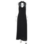 Camille | Robe Maxi V-Cou à Pois Tendance Élégant