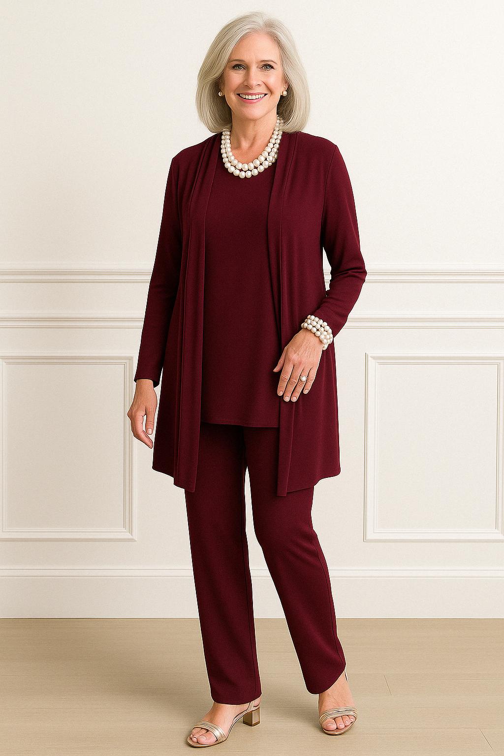 Completo Cardigan, Maglia & Pantalone “Rosy" F10/13-8
